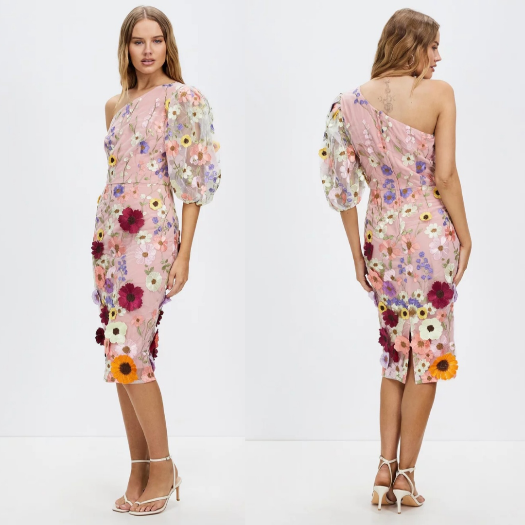 Romance by Honey and Beau Bridgette One Shoulder Dress - Size 8