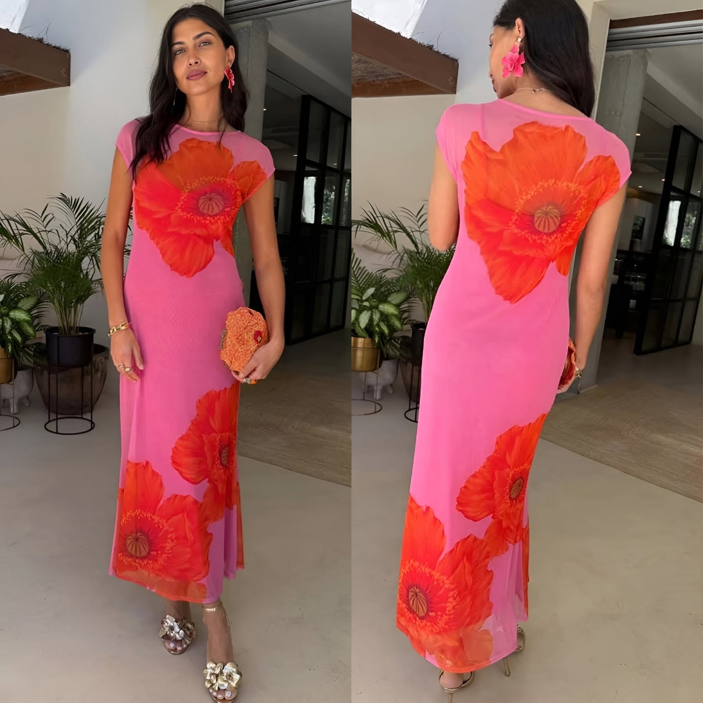 Never Fully Dressed Pink Poppy Dress - Size 6