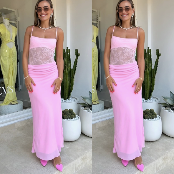 Benni Gabriel Maxi Dress Pink Sorbet- Size 8 & 12