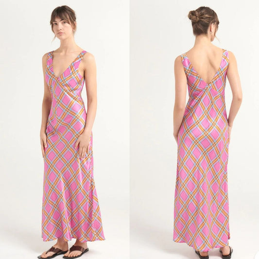 Steele Eadie Dress in Pink Check